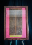 Fragment from Jewish Torah - on deerskin - about 1600 AD