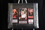 Michael Jordan Picture Collage - reproduced Jordan autograph