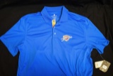 OKC Thunder Blue Shirt - Polo Style - size XL