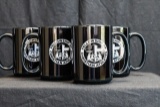 Set of 4 Black FCA Coffee Mugs