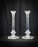 Pair 24% Lead Crystal Candle Holders 10