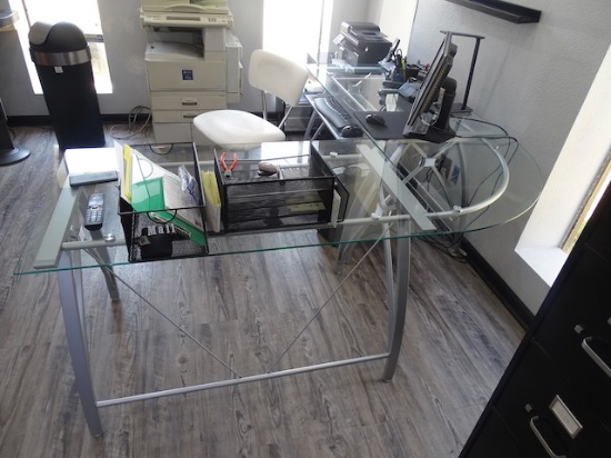 GLASS & METAL DESK