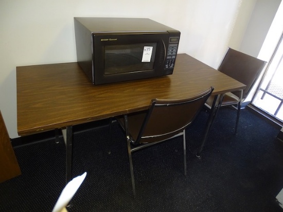 MICROWAVE W/ TABLE & 2 CHAIRS