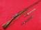 KRAG 1898, 30-40, W/ BAYONET & SCABBARD, MFG. 1902, SERIAL NO: 372790,