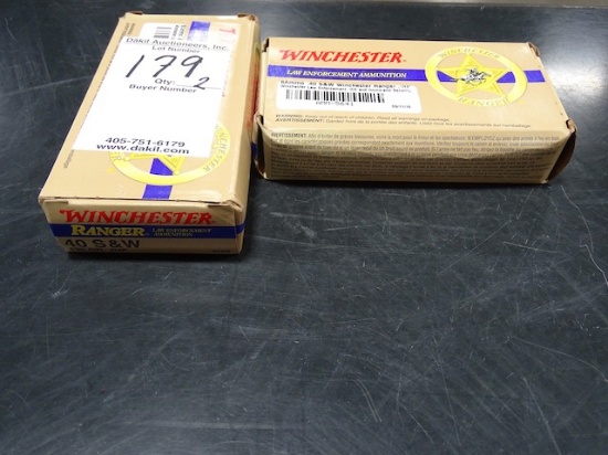WINCHESTER RANGER  40 S&W  JHP  135GR  50 RDS/BOX  (X2)