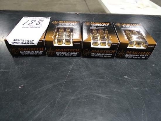 MAGTECH GUARDIAN  .45 GAP JHP  230GRN  20 RND/BOX (X4)