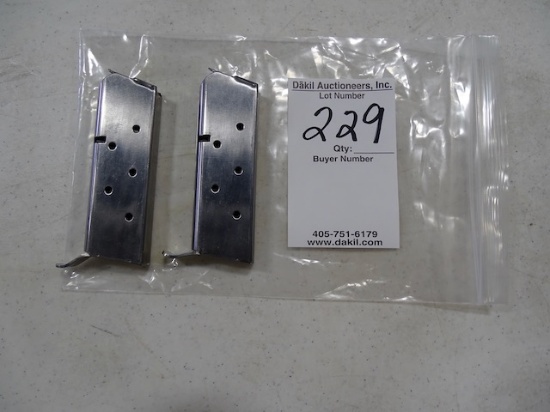 RANDALL 45 ACP  1911 OFFICER  STAINLESS MAGAZINE  7 ROUND  (X2)