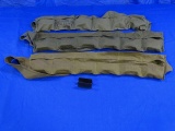 M1   CAL 30  BALL BANDOLIER POUCH  W/ CLIPS   (X3)