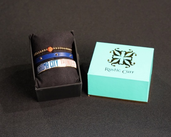 Rustic Cuff OKC Thunder Spirit Jewelry Set