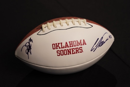 NFL Rookies CeeDee Lamb & Jalen Hurts Autographed OU Football