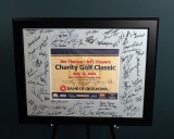 Vintage Jim Thorpe/NFL Players Charity Golf Classic Tournament Framed Autographed Poster 28 x 23