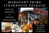 Mahogany Prime Steakhouse Dinner & Limo