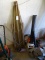 ANTIQUE IRONING BOARD W/2 IRONS