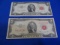 $2 BILLS 1953B RED SEAL (X2)