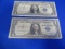 1957 & 1957A $1 DOLLAR BILLS SILVER CERTIFICATE (X2)