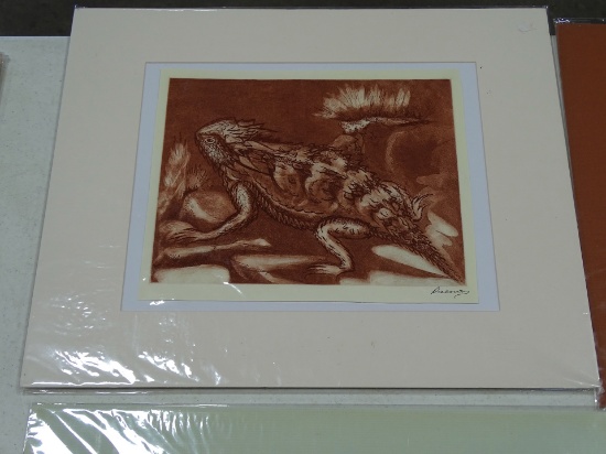 HORNED LIZARD ART BY ALICE D. HICKY