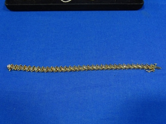 LADY'S 14K 7" BRACELET W/6 CTS DIAMONDS