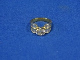 LADY’S RING, 18KT YELLOW GOLD, TM, WEIGHT 7.6 GRAMS, CASTING. SET WITH 24 DIAMONDS