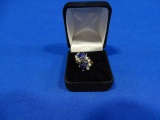 WOMAN'S 14K GOLD SAPPHIRE & DIAMOND RING