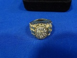 MEN'S 14K GOLD RING W/1 CT TW DIAMOND CLUSTER