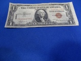 $1 1935A HAWAII RED SEAL SILVER CERTIFICATE