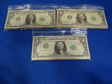 1963B $1 DOLLAR BILLS W/JOSEPH W.BARR SIGNATURE (X76)