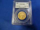 1893 $10 GOLD COIN PCGS MS61 SERIES 68 COIN 139