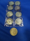 1921 MORGAN SILVER DOLLARS (X9)