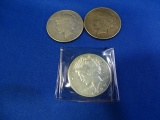 1923 & (2) 1925 PEACE SILVER DOLLARS (X3)