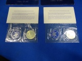 1971 EISENHOWER UNCIRCULATED SILVER DOLLAR 40% SILVER (X2)