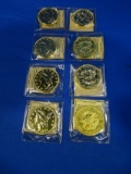 REPLICA OF THE FAMOUS 1849 $20 LIBERTY DOUBLE EAGLE LAYERED IN PURE 24K GOLD (X8)