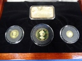 1992 PROOF ISSUE FLAMINGO GOLD COINS $5, $10 & $25 GOLD FLAMINGO COINS