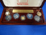 LAST COINS OF THE SOVIET UNION 5 COINS & 2 METALS