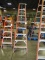 WERNER 8' STEP LADDER FIBERGLASS SIDE RAILS LADDER