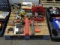 PALLET W/WORK LIGHTS, FILES, VISE, TORQUE WRENCH, RUBBER MALLET, GRINDING WHEELS & MISC