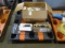 BOX FULL OF DECO HANDLES, HINDGES & 12