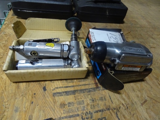 (2) AIR ANGLE GRINDERS & CRAFTSMAN BUTTERFLY IMPACT WRENCH (X3)