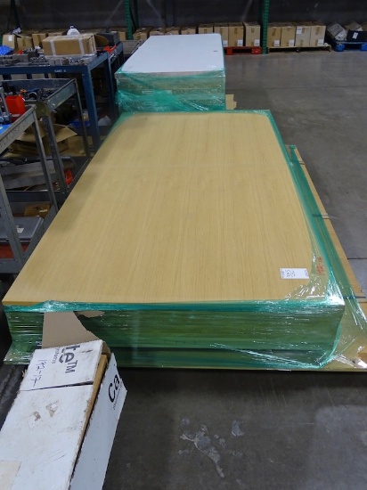 NEW 3/4" 48.5" X 8.5' WHITE OAK VENEERED MDF BOARDS (13) &