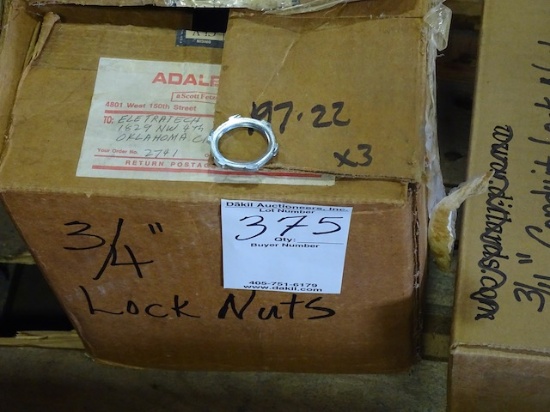 BOX 3/4" CONDUIT LOCK NUTS (X3)