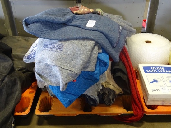STACK OF MOVING BLANKETS