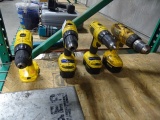 (3) DEWALT 18V CORDLESS DRIVER/DRILL MODEL:DC759 &