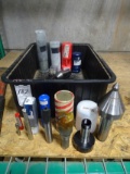 BUCKET W/ROLL-A-FINISH BRUSHING TOOLS, ACCUPRO CAT 40 ER16-3.50 HS COLLECT CHUCK,