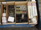 BOXES OF TIME DELAY RELAYS, TERMINAL BLOCKS, DOOR DEVICES, PUSH BUTTONS,