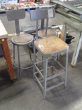BAR STOOLS W/BACK REST (X3)