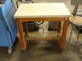 CASTERED WORK TABLE