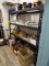 CONTENTS OF REPAIR ROOM INCLUDING SHELVES, WORK TABLE, TOOLS & HUNDREDS OF PARTS X1 MONEY (NO SAFE)