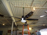 52” BLACK FAN & LIGHT HANGING