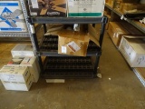 3 TIER PLASTIC SHELF ON CASTERS 24”X36”X38” NO CONTENTS