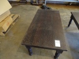 HAMMERED WOOD COFFEE TABLE 24”X48”X18”