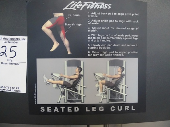 LIFE FITNESS SEATED LEG CURL MACHINE
